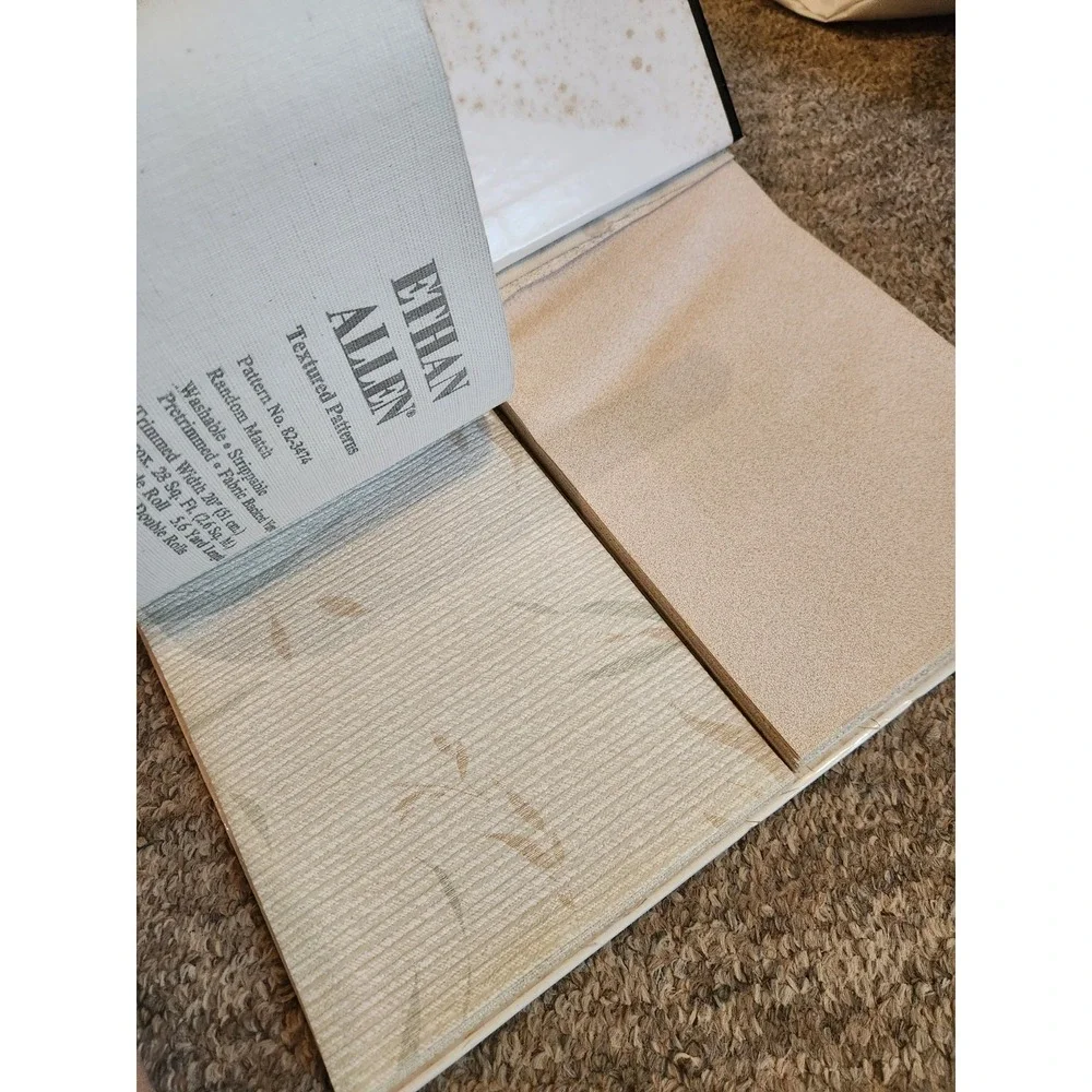 Vintage Ethan Allen Wall Paper Sample Book Textured Patterns Retail Display
